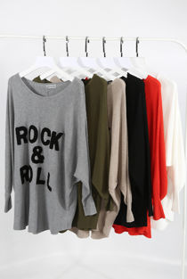 Rock & Roll Embossed Knitted Mix colour Jumper