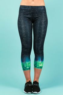Black Dotted Print Fitted Leggings