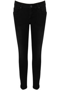 Black Denim Ankle Zip Skinny Jeans
