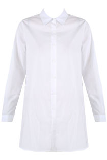 White Oversized Longline Shirt