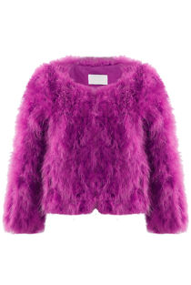 Purple Ostrich Feather Jacket