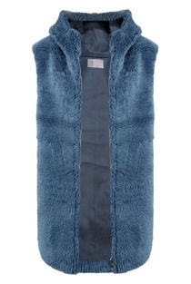 Blue Borg Reversible Faux Shearling Gilet