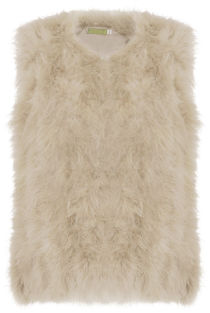 Cream Ostrich Feather Gilet