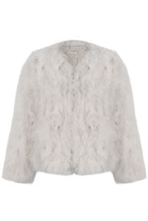 Ostrich Feather Jacket In White