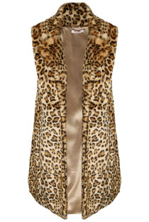 Leopard Long Fur Gilet