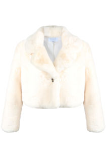 Cream Teddy Faux Fur Cropped Jacket