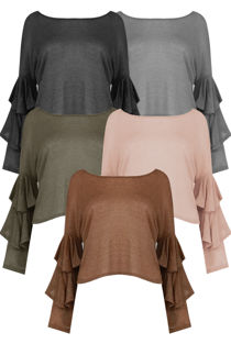 Layered Sleeve Metallic Jumpers