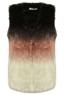 Multi Colours Faux Fur Gilet