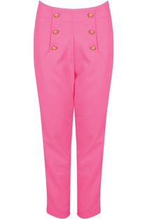 Golden Button Royal Fuchsia Trouser