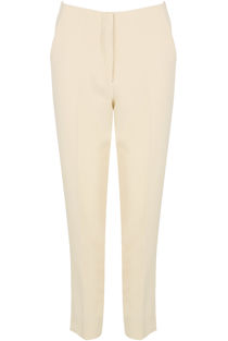 Beige Tailored Cropped Pants