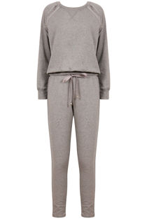 Beige Knitted Stud & Zip Detail Top & Pant Set