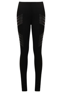 Black Thigh PVC Stretch Pants