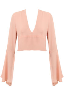 Pink Long Bell Sleeved Top