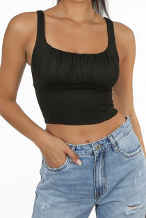 White Ruched Front Bralette