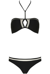 Black Mesh Cut Out Bikin Set