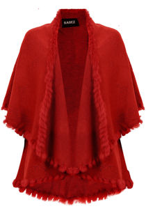 Red Flower Detail Cape Cardigan