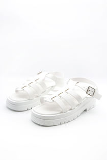 White Chunky Caged Sandal
