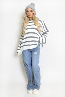Grey Striped Jumper