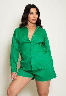 Green Shirt & Shorts Set