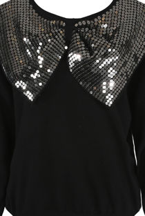 Mix pack Sequin Bow Trim Round Neck Jumper