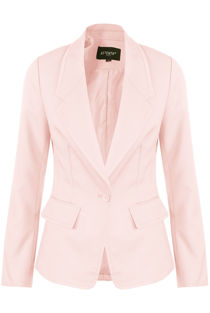 Button Up Side Pocketed pink Blazer