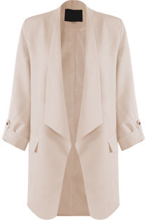 Tailored Waterfall Beige Blazer