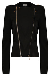 Black Multiway Zipped Jacket 