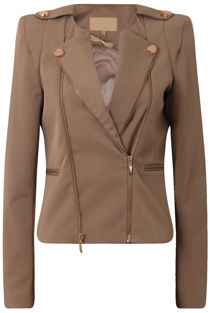 Beige Multiway Zipped Jacket 