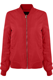 Red Sleeve Pocket Bomber Jacket