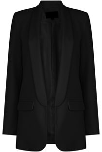 Black Over Sized Open Blazers