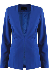 Tailored Lapel-less Royal Blue Blazer
