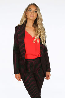 Red Stripes Double Breast Blazer & Trousers Suit