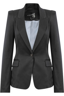 Black Single Button Tailored Blazer