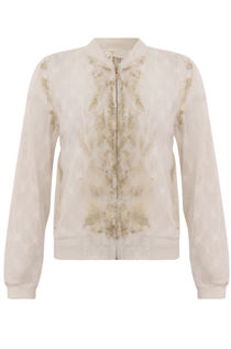 Chiffon Foil Bomber Jackets