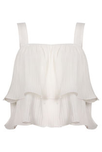 White Flare Ra Ra Tops