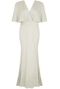 White Cross Over Back Tie Up Maxi Dress
