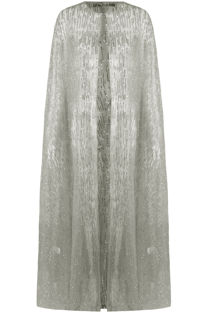 Grey Glitter Embellished Cape