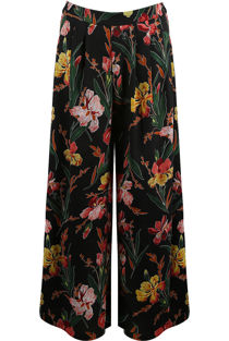 Black Floral Wide Legs Trouser 