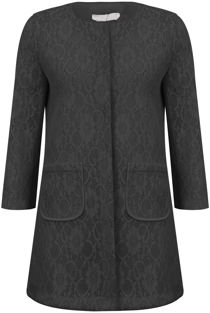 Black Double Lace Over Coat