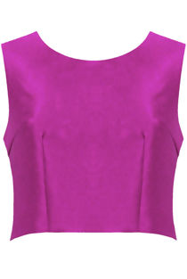 Violet Gold Back Zip Up Sleeveless Tops