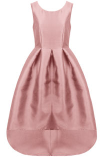 Rose Organza Dip Back Prom Dress