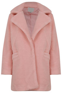 Pink Borg Fleece Coat