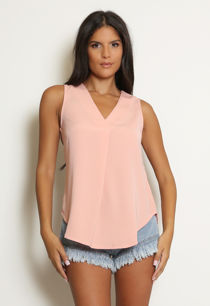 Pink Front Pleat blouse