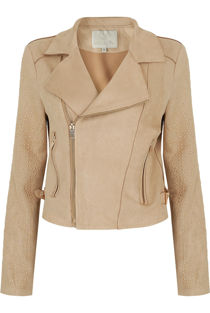 Beige Suede Beaded Jacket