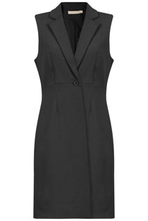 Black Longline Tailored Sleeveless Blazer
