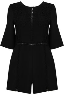 Black Lace Intricate Playsuit 