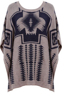 Taupe Patterned Cape