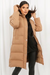 Hooded Longline Puffer Coat