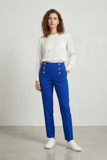 Golden Button Royal Blue Trouser 