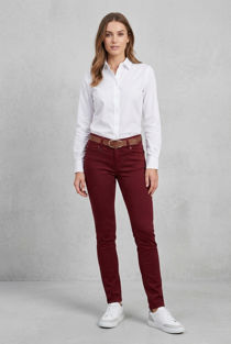 Wine Pleated Waist Supar Soft Jeans 
